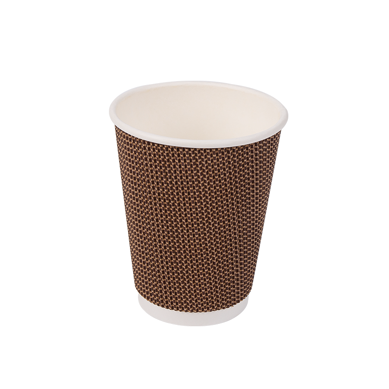 12oz jednorazové biologicky odbúrateľné poháre z vlnitého papiera