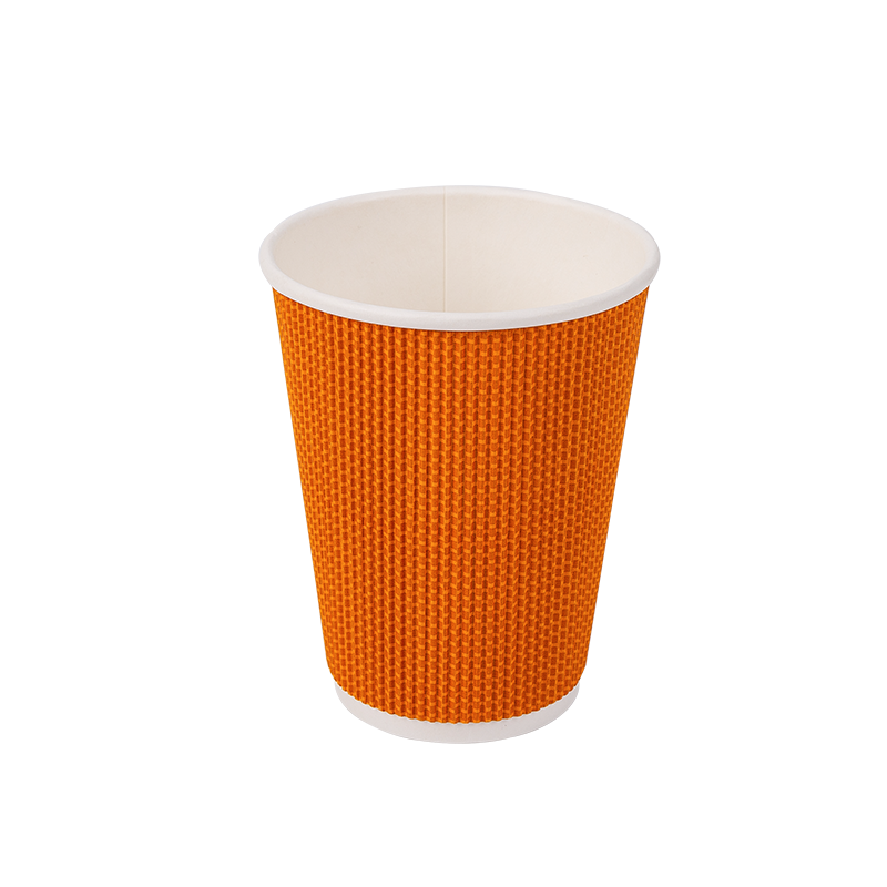 12oz jednorazové biologicky odbúrateľné poháre z vlnitého papiera