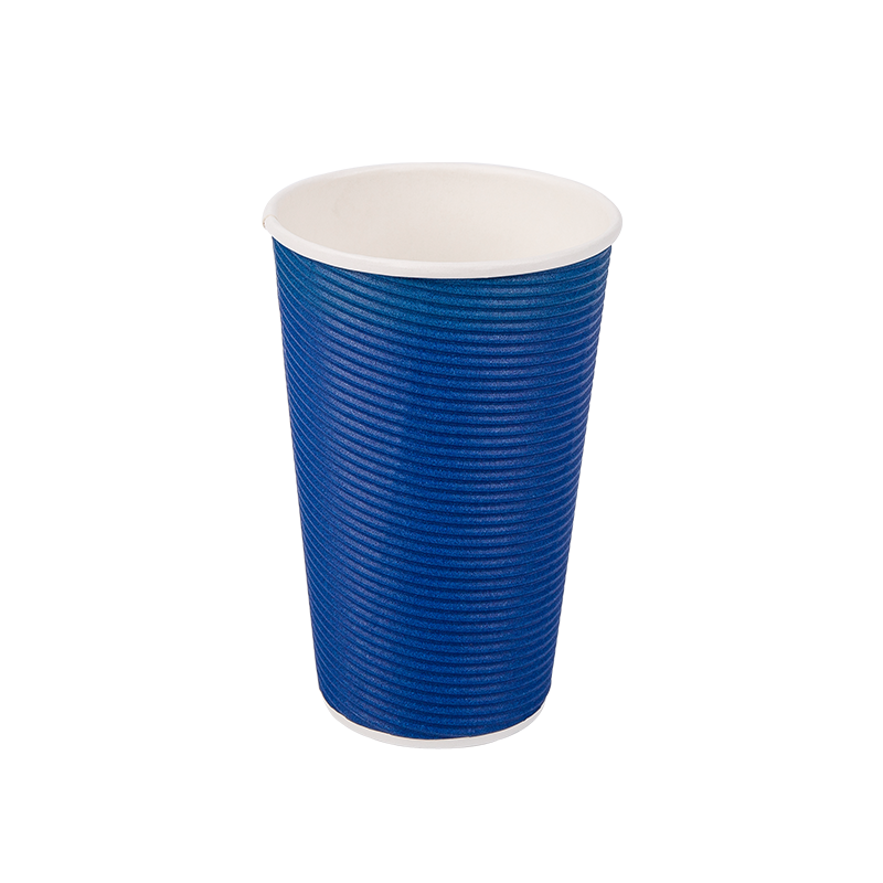 16oz jednorazové biologicky odbúrateľné poháre z vlnitého papiera