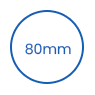 Jednorazové veko PET pohára 80 mm icon